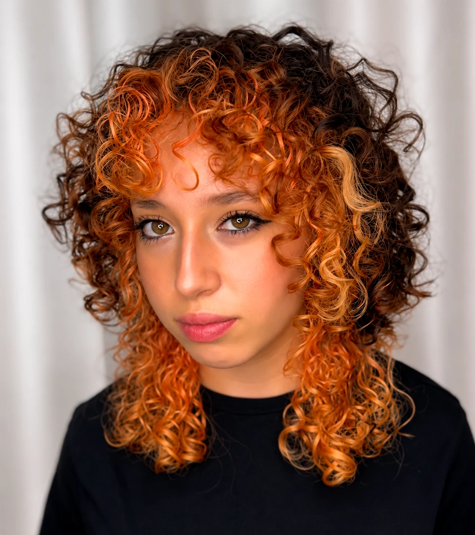 Coloração criativa em cabelo